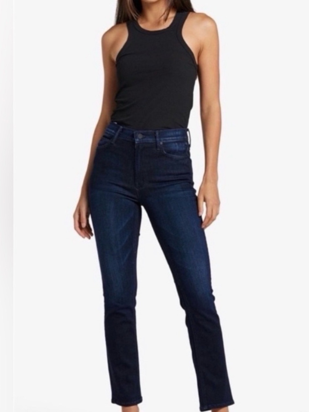 MOTHER Midrise “Dazzler Ankle” Straight Leg Women's Jeans